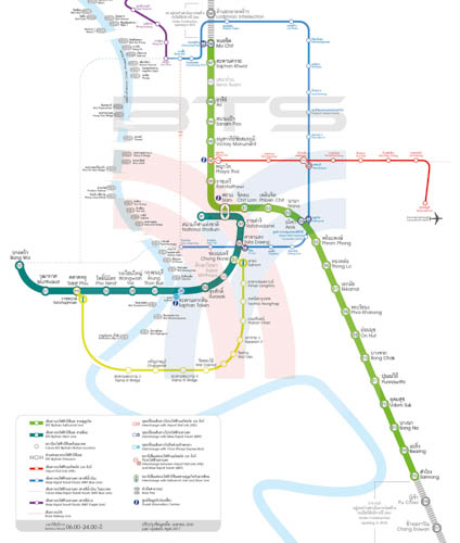 曼谷城市轨道交通BTS线路图