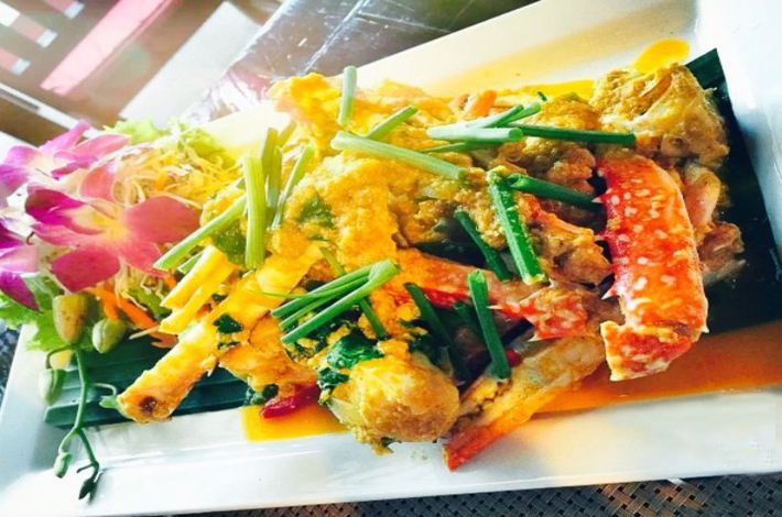 蘇梅島Khaw Glong的咖喱螃蟹