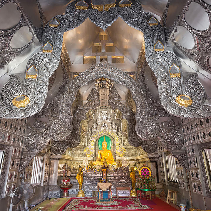 清迈素潘寺Wat Sri Suphan，不输素贴山双龙寺的“银光宫殿”