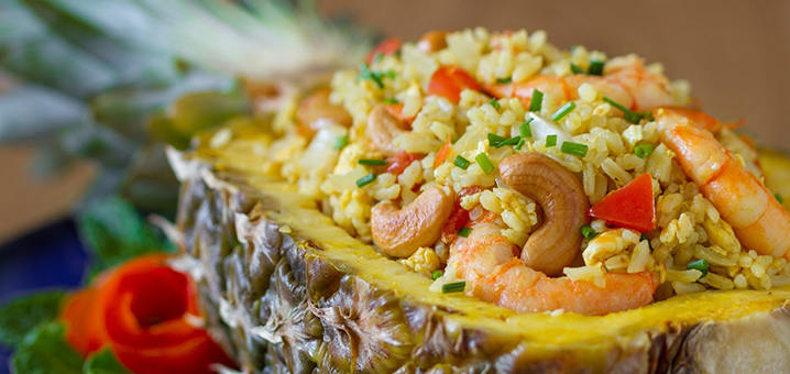 泰式咖喱菠萝炒饭和咖喱虾做法