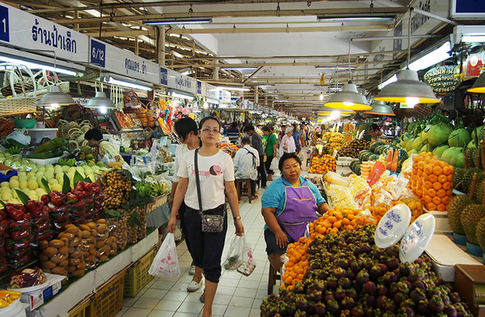 曼谷帕空鲜花市场