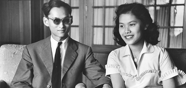 泰国普密蓬国王和诗丽吉王后的浪漫爱情故事