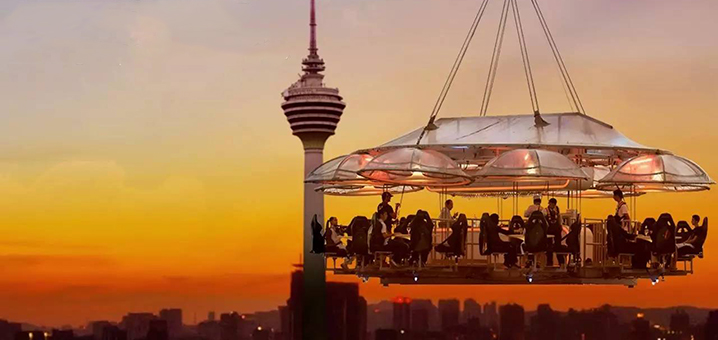曼谷餐厅 | 吊在半空中用餐，刷新曼谷餐厅新高度