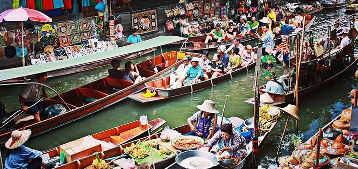 曼谷完爆一众水上市场的 khlong lad mayom floating market
