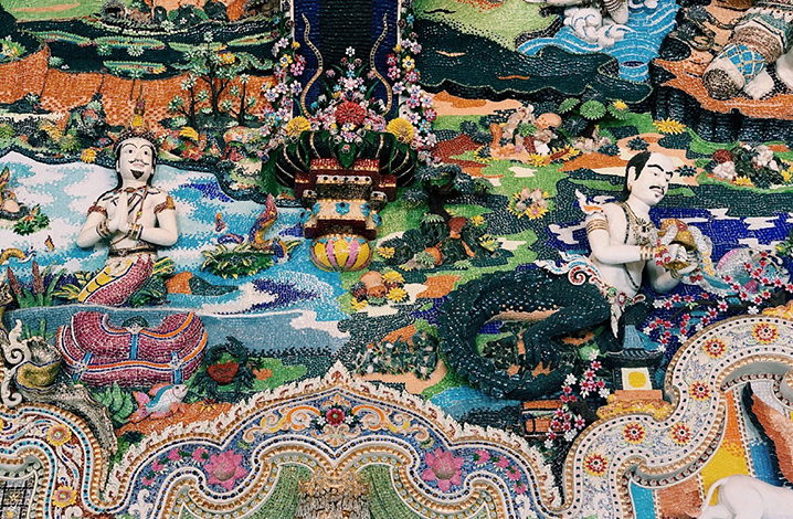 泰国贝克汉姆寺庙Wat Pariwat，原来还有成龙、皮卡丘、美队...