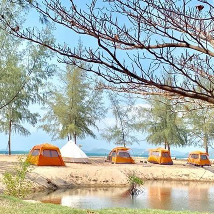 泰國海邊帳篷露營Slow life camping，享受休閑的海邊度假風光