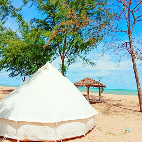 泰国海边帐篷露营Slow life camping，享受休闲的海边度假风光